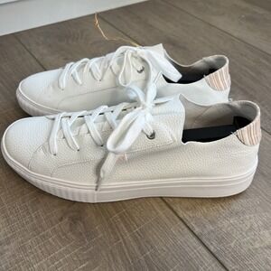 Roxy Sneakers White Coral Tides Womens 9.5 Lace Up NEW